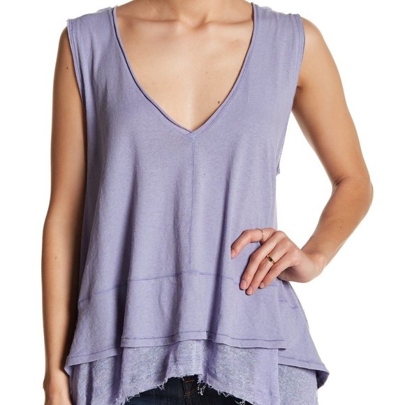 Free People Peachy V neck Tank - Picture 1 of 6